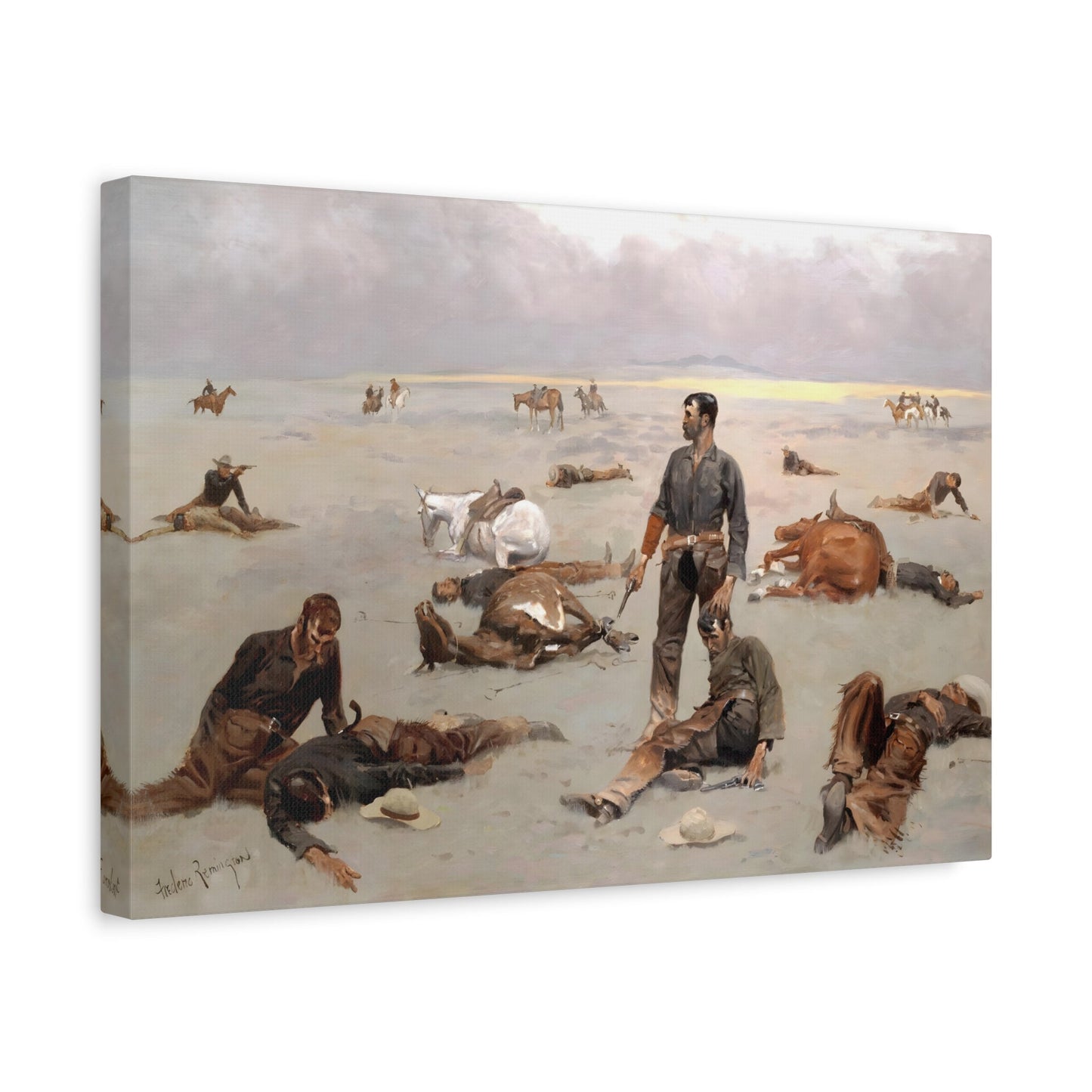 Unbranded Cow Cost - Western Remington Canvas Wall Art Print