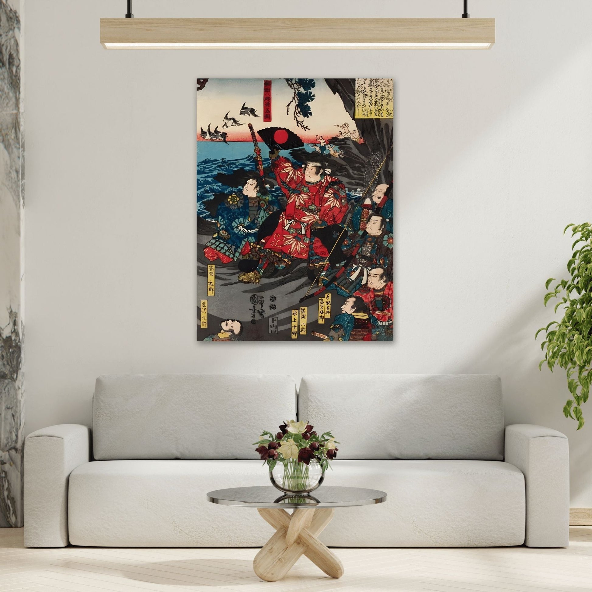 Utagawa Kuniyoshi Emperor Sutoku - Canvas Art Reproduction (Right Panel)