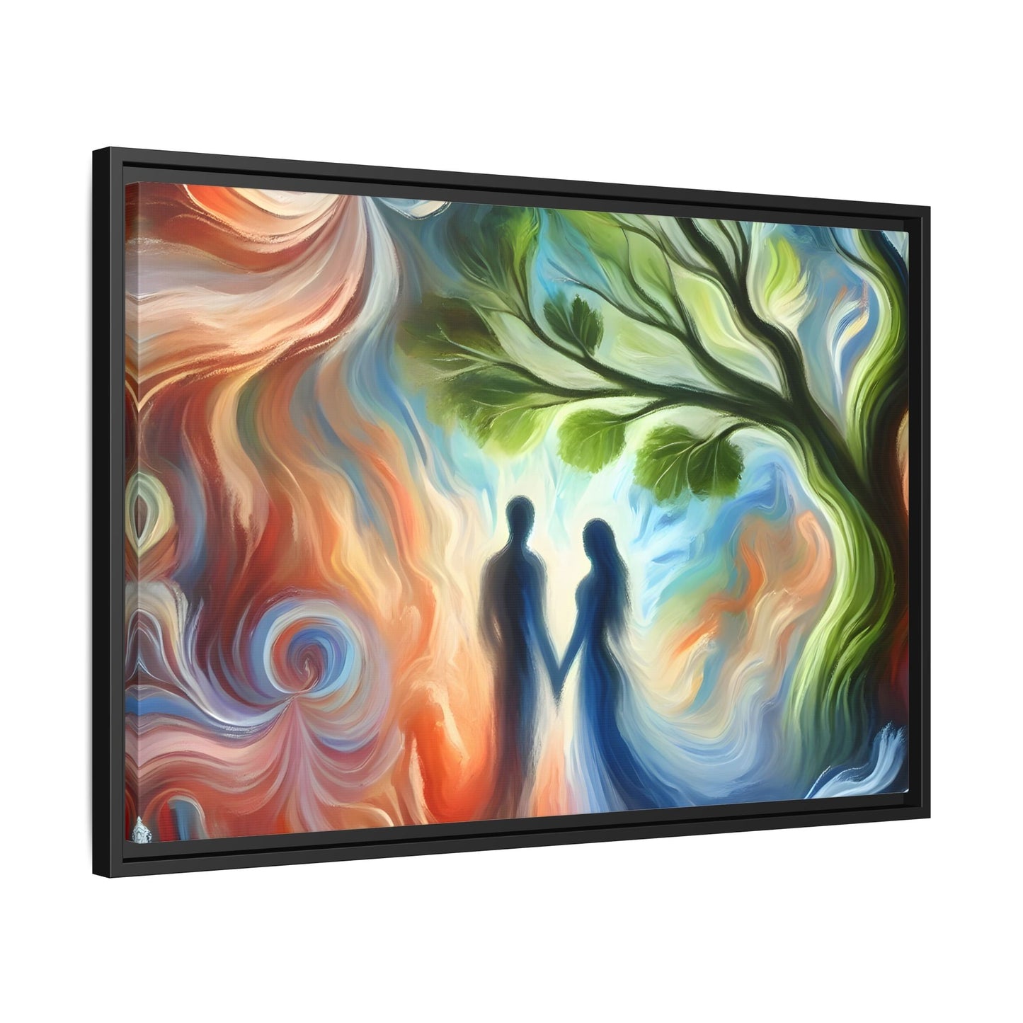 Valentine Romantic Couple Tree of Love Canvas Soulmate Wedding Wall Art