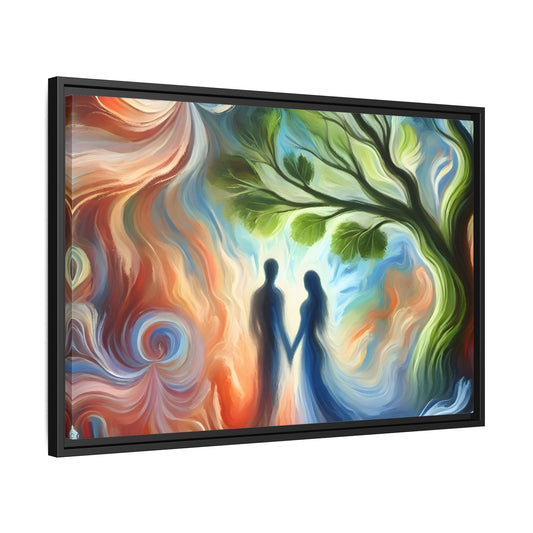 Valentine Romantic Couple Tree of Love Canvas Soulmate Wedding Wall Art
