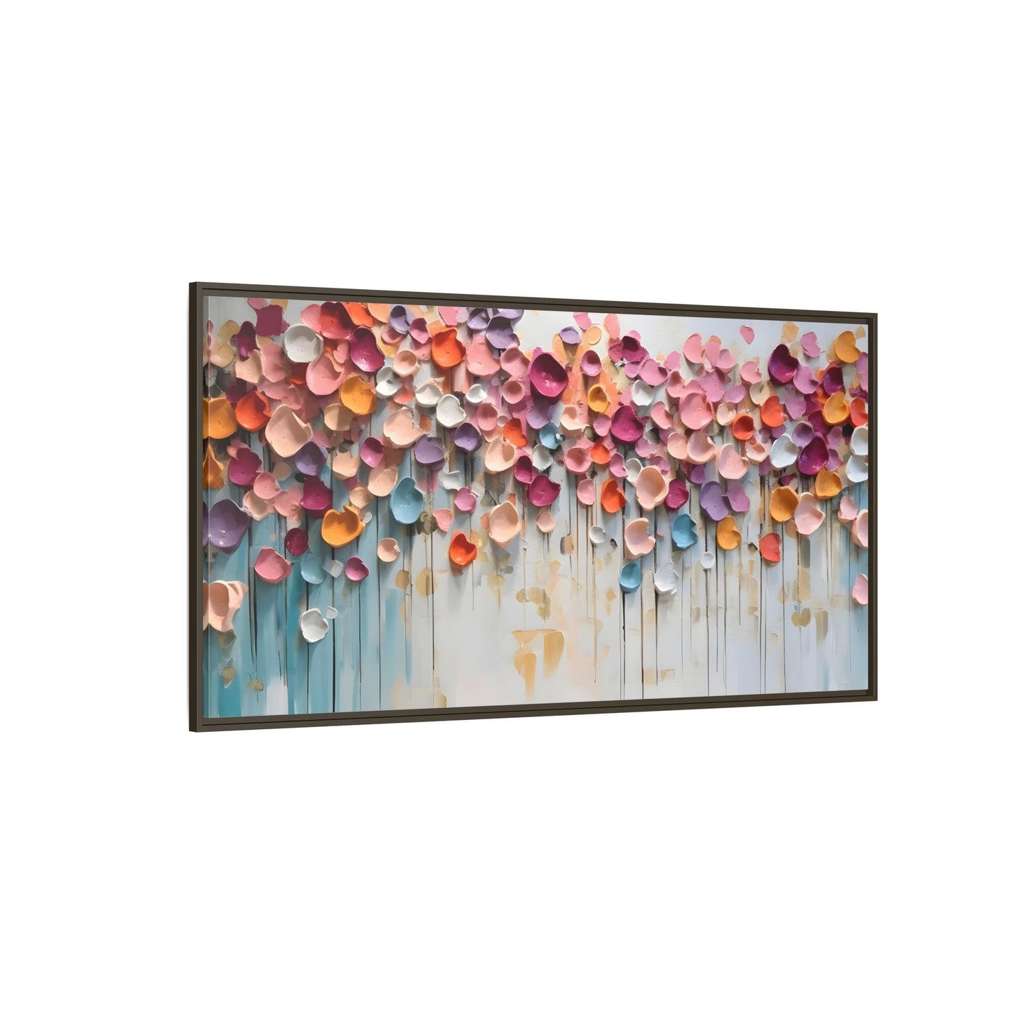 Vibrant Floral Canvas Wall Art - Extra Large Framed Home Decor