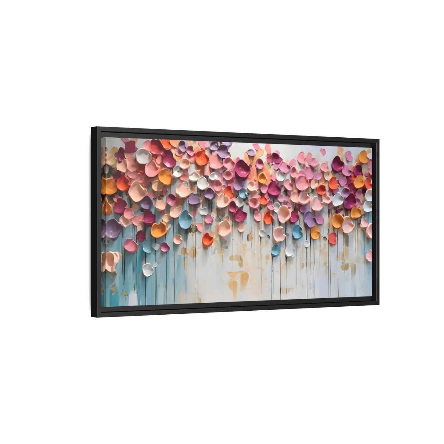 Vibrant Floral Canvas Wall Art - Extra Large Framed Home Decor