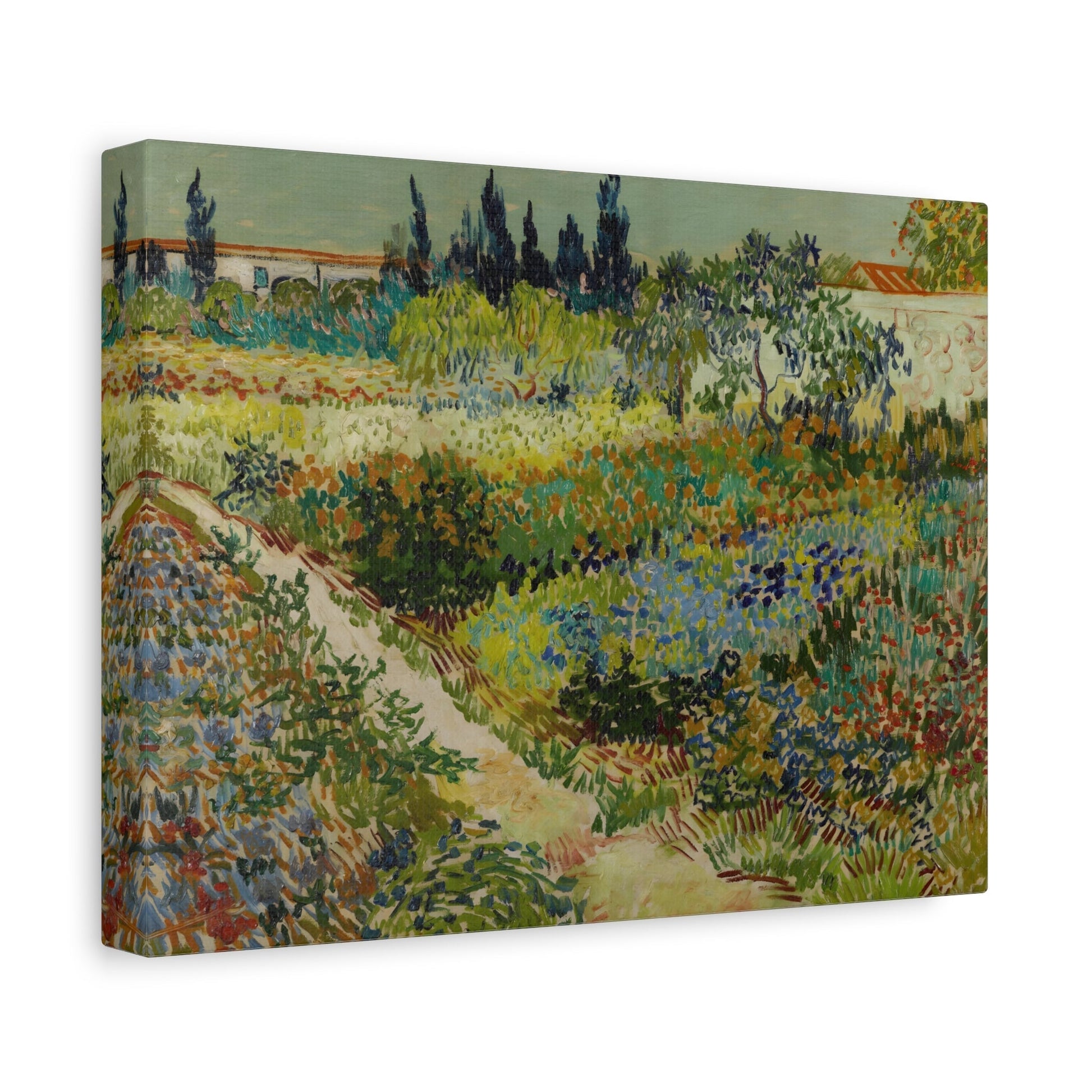 Vincent Van Gogh Garden in Arles - Colorful Landscape Canvas Print