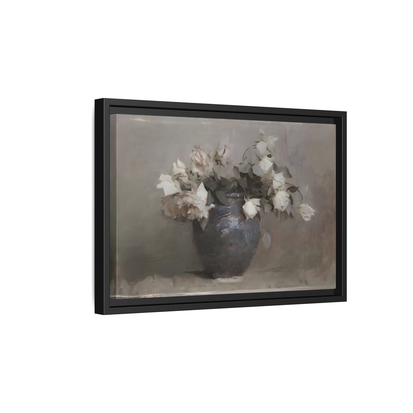 Vintage Botanical Canvas Wall Art, Flower in Vase Farmhouse Print