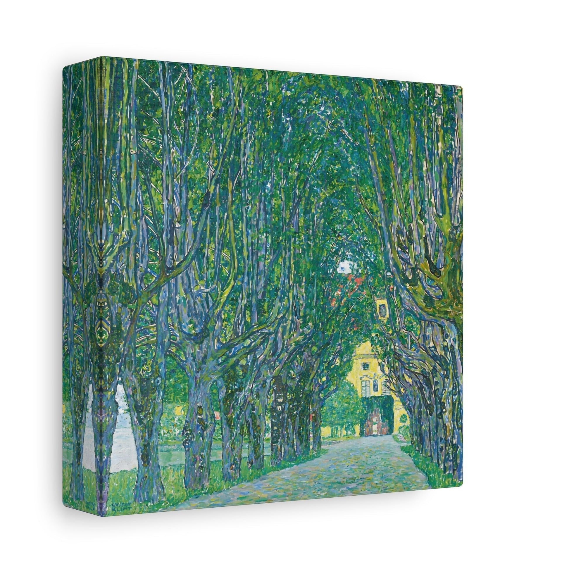 Vintage Gustav Klimt Avenue in the Park - Famous Green Tree Canvas Wall Art Print