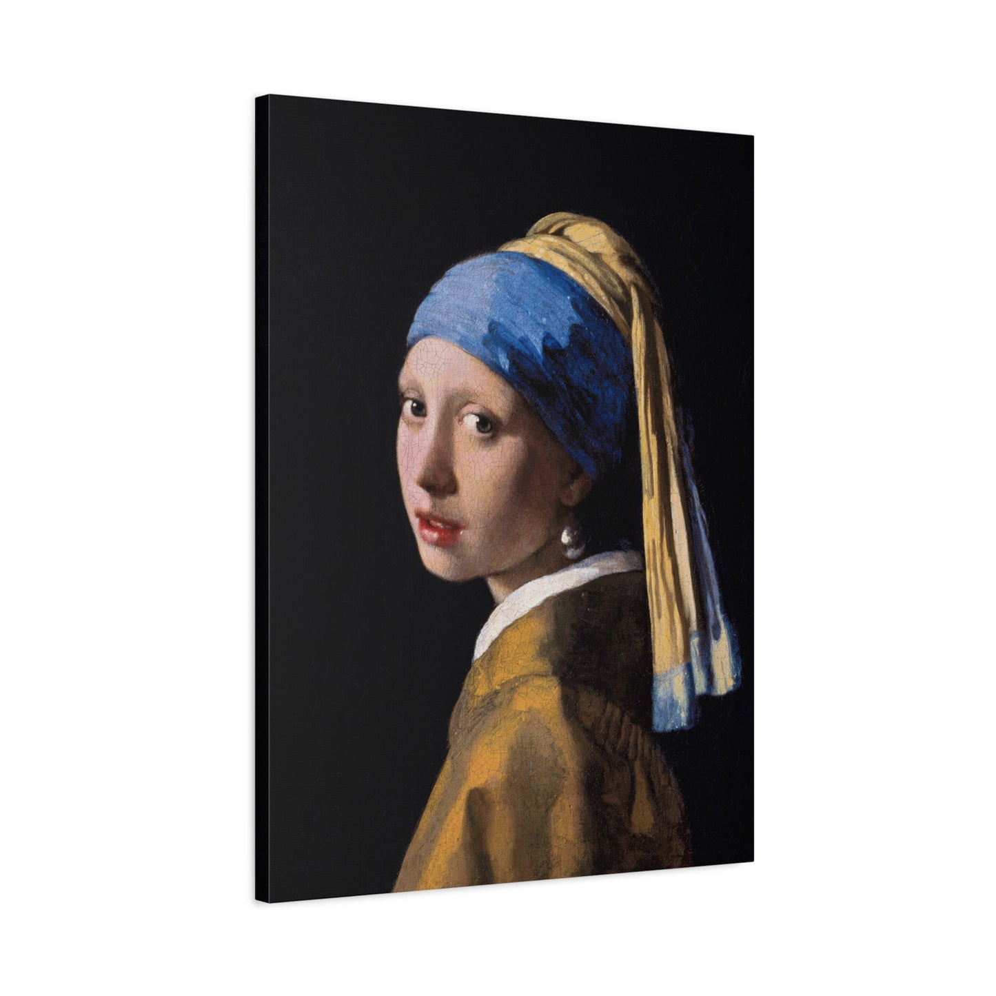 Vintage Vermeer Girl With Pearl Earring - Canvas Wall Art Prints