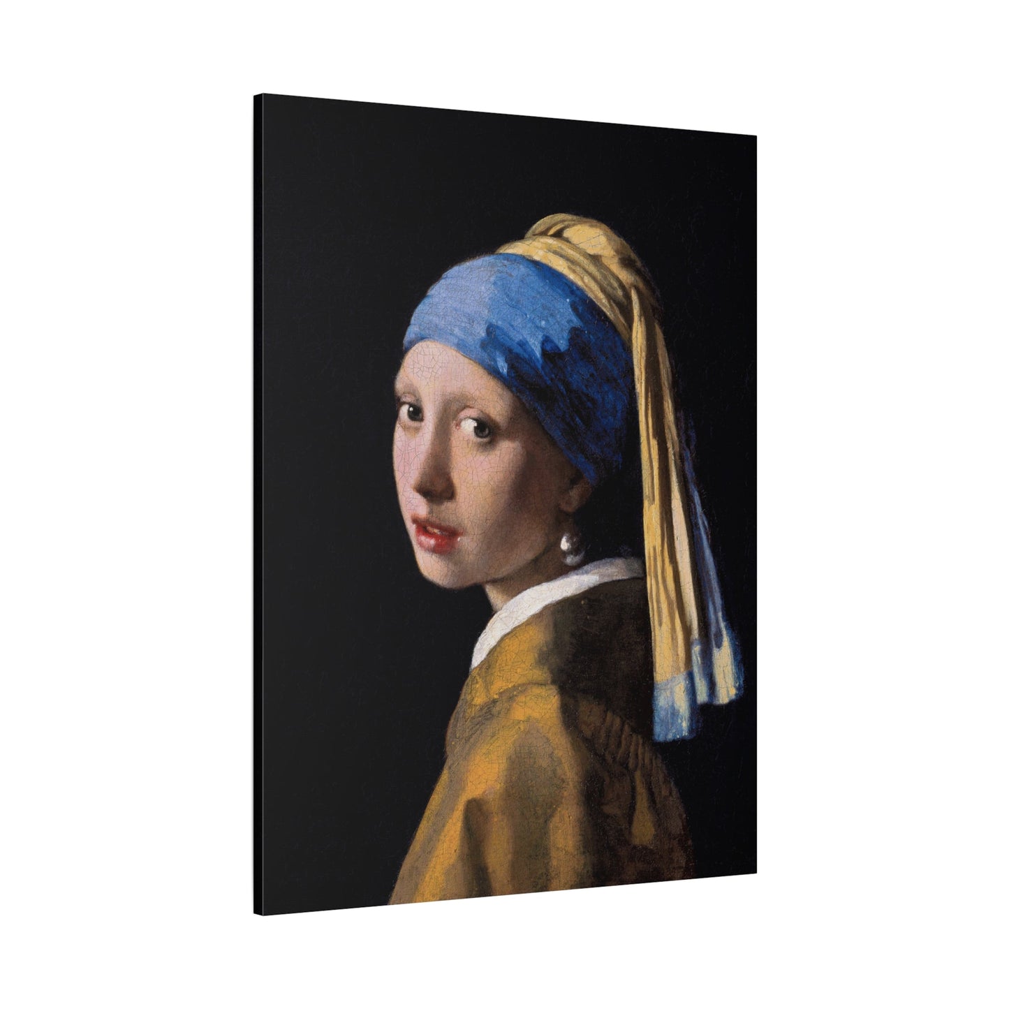 Vintage Vermeer Girl With Pearl Earring - Canvas Wall Art Prints