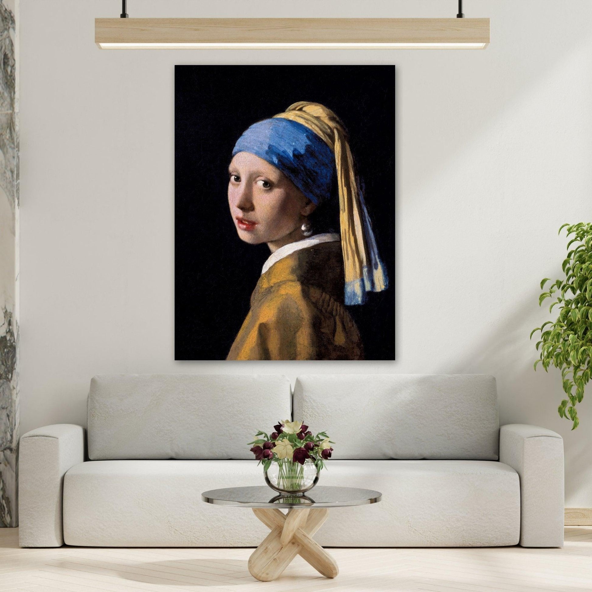 Vintage Vermeer Girl With Pearl Earring - Canvas Wall Art Prints