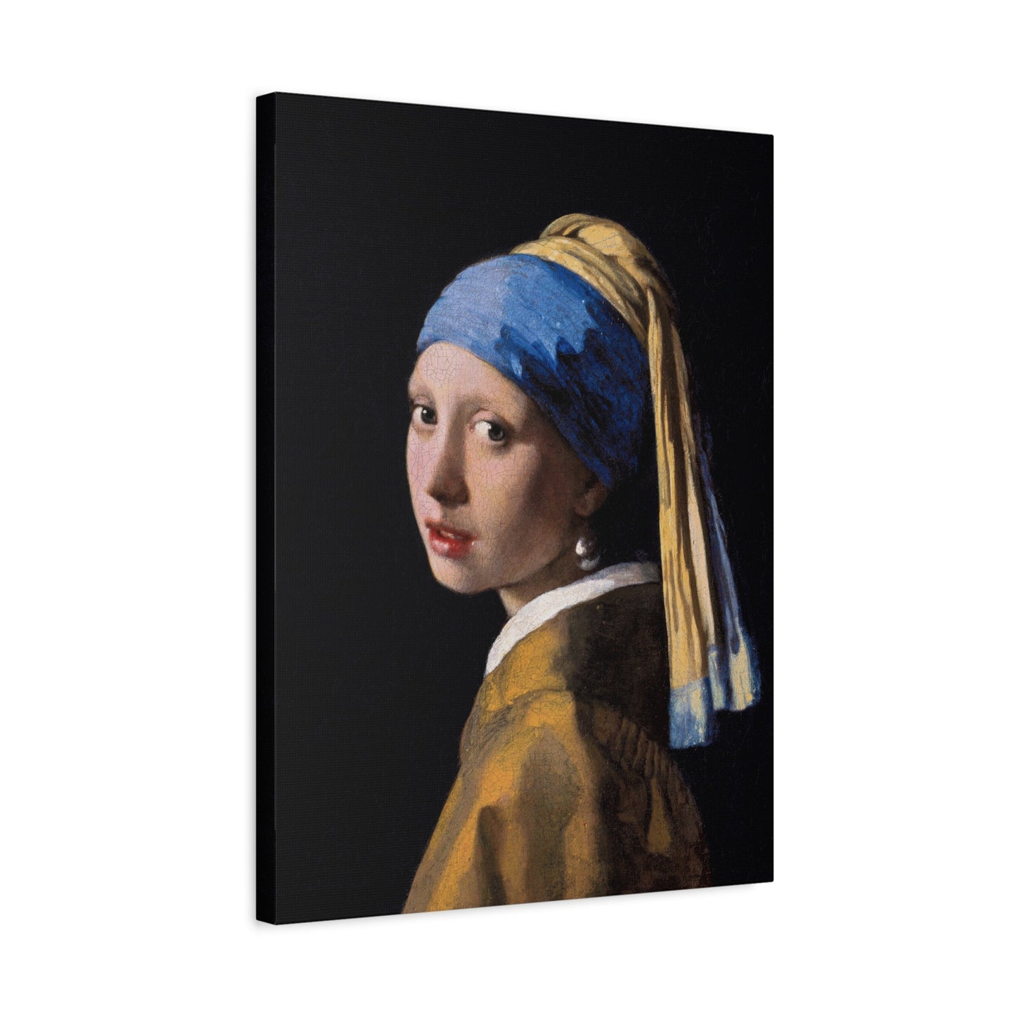 Vintage Vermeer Girl With Pearl Earring - Canvas Wall Art Prints