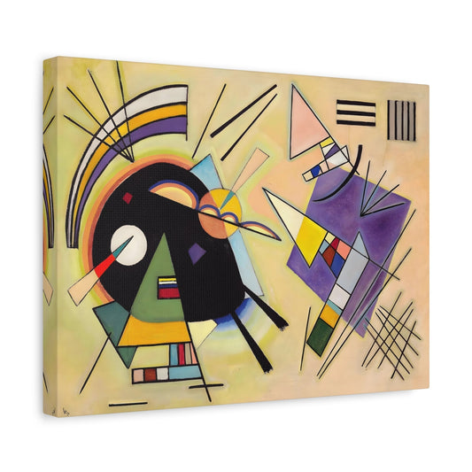 Wassily Kandinsky Black and Violet - Abstract Canvas Wall Art Print