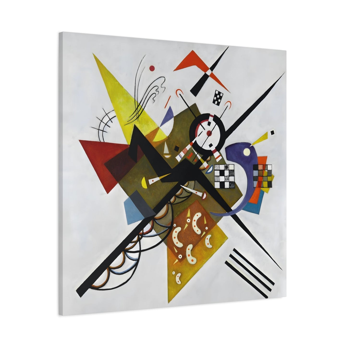 Wassily Kandinsky On White II - Square Canvas Wall Art Print