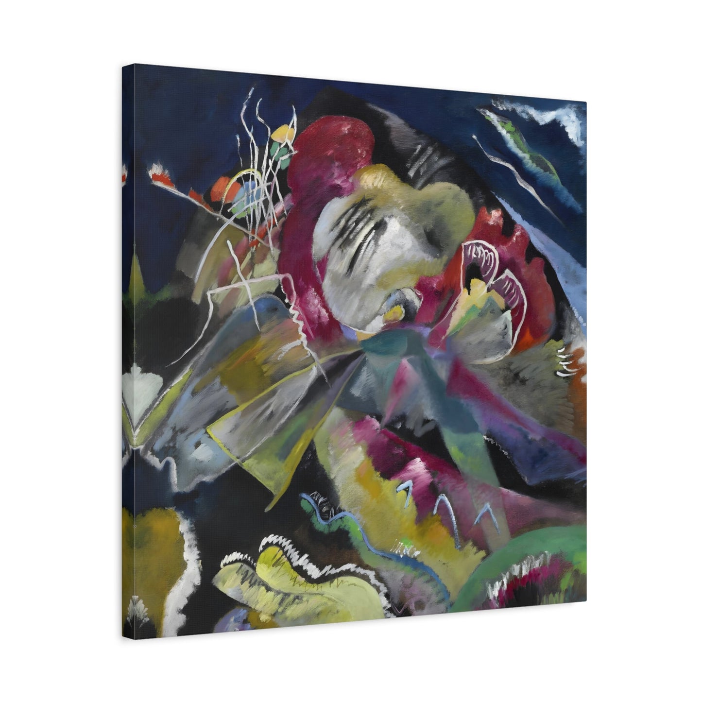 Wassily Kandinsky Painting with White Lines - Canvas Wall Art Print