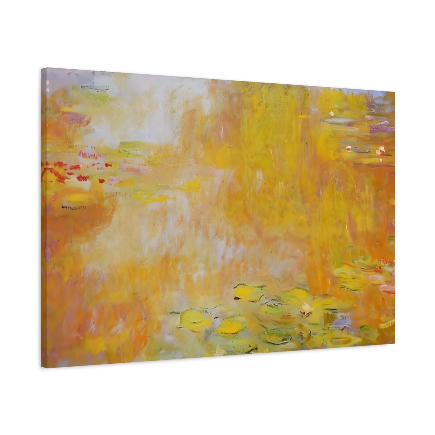 Water Lilies Triptych by - Canvas Wall Art Monet Print for Home Decor