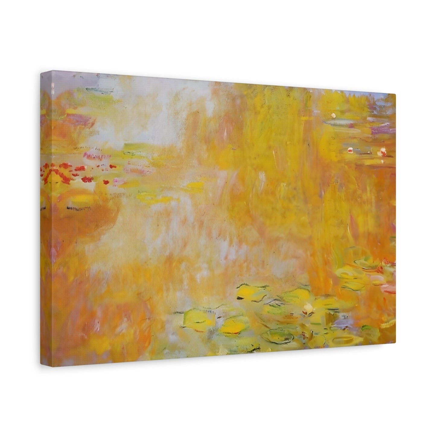 Water Lilies Triptych by - Canvas Wall Art Monet Print for Home Decor