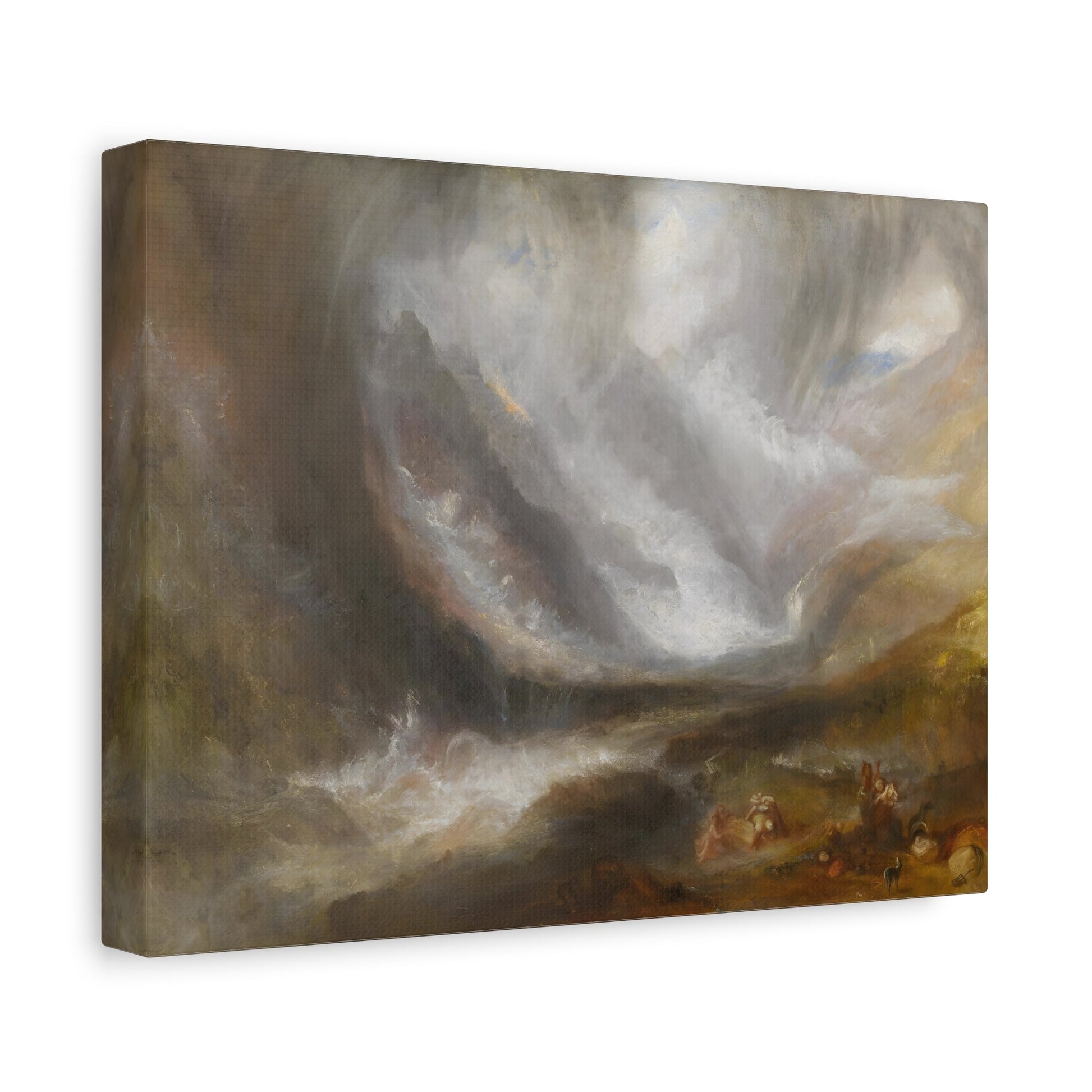 Watercolor Canvas Wall Art Print - William Turner Valley of Aosta Snowstorm