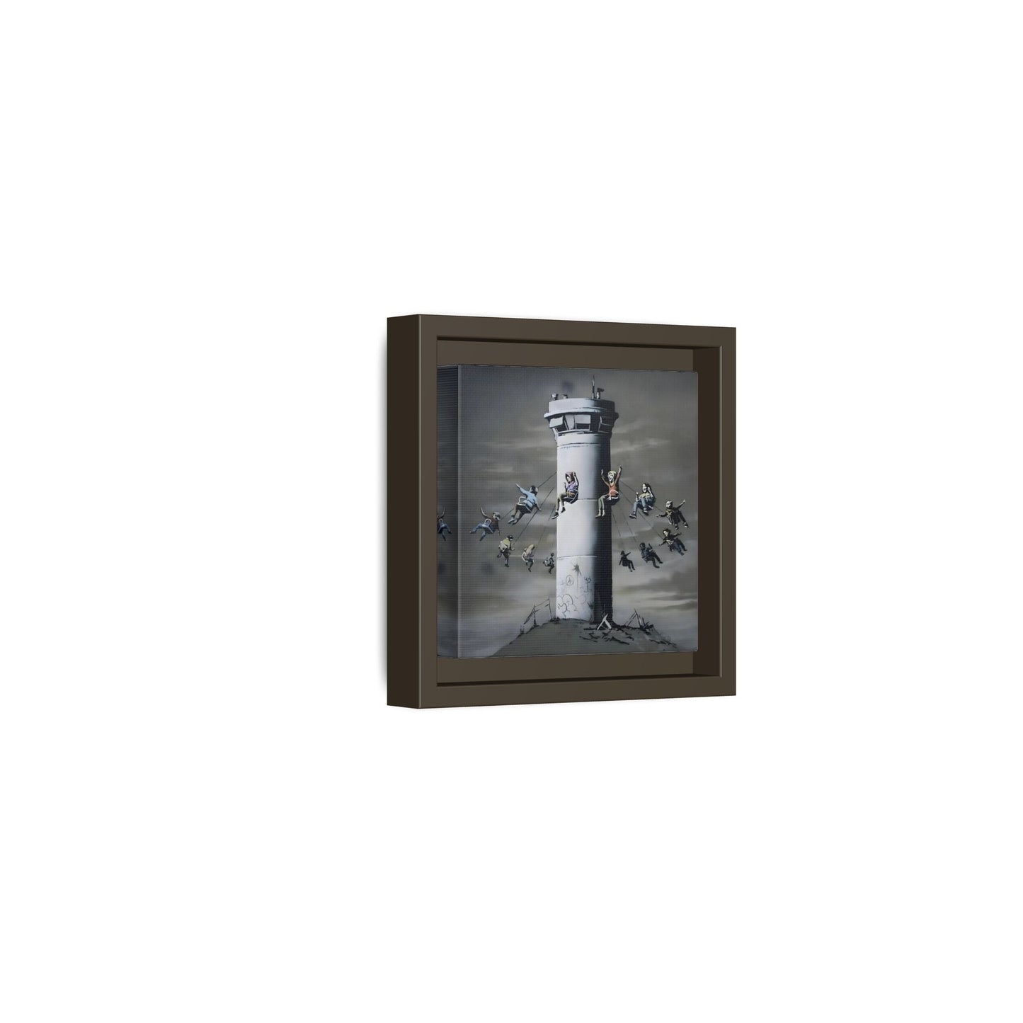 Whimsical Framed Canvas Print - Playful Banksy Wall Art Prints