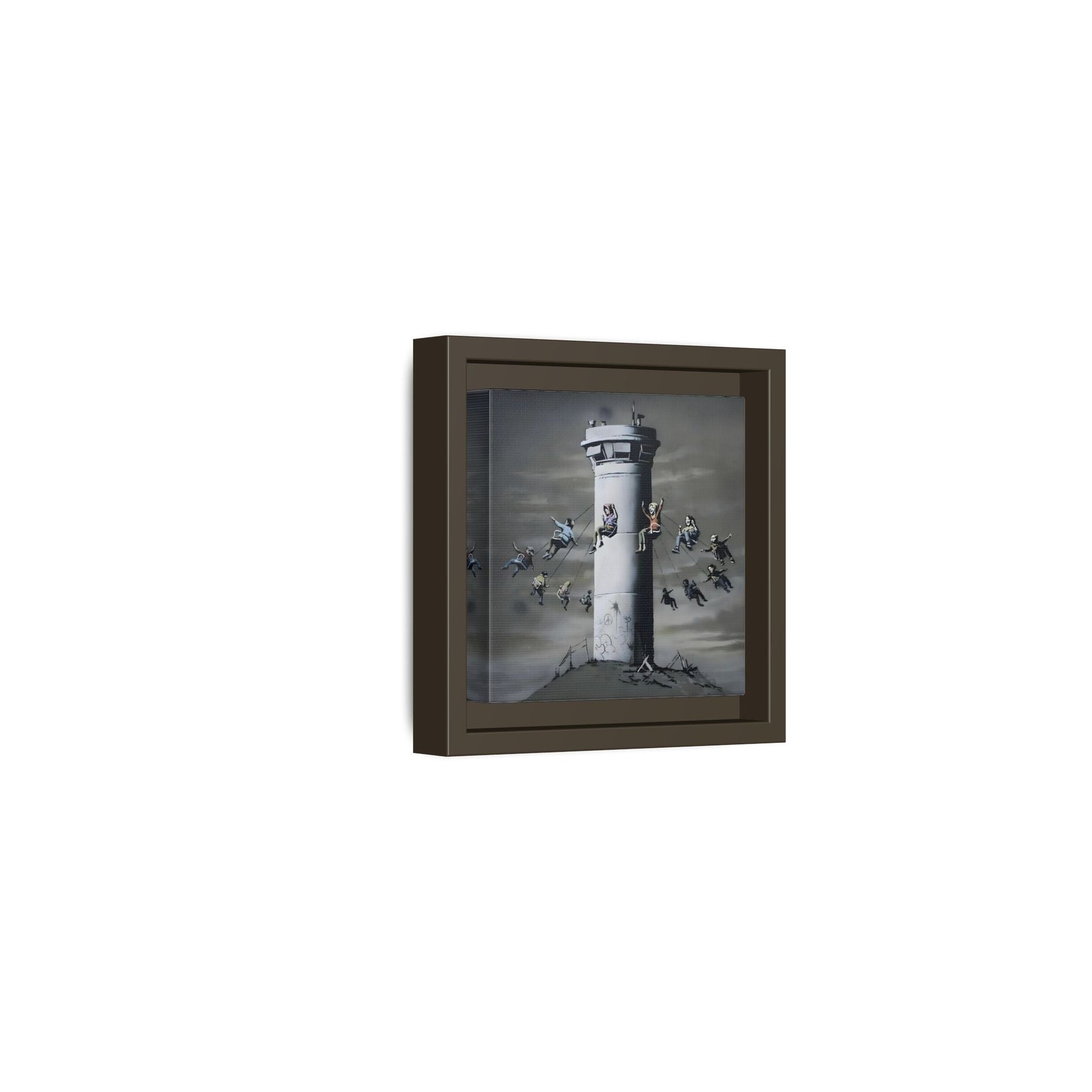 Whimsical Framed Canvas Print - Playful Banksy Wall Art Prints