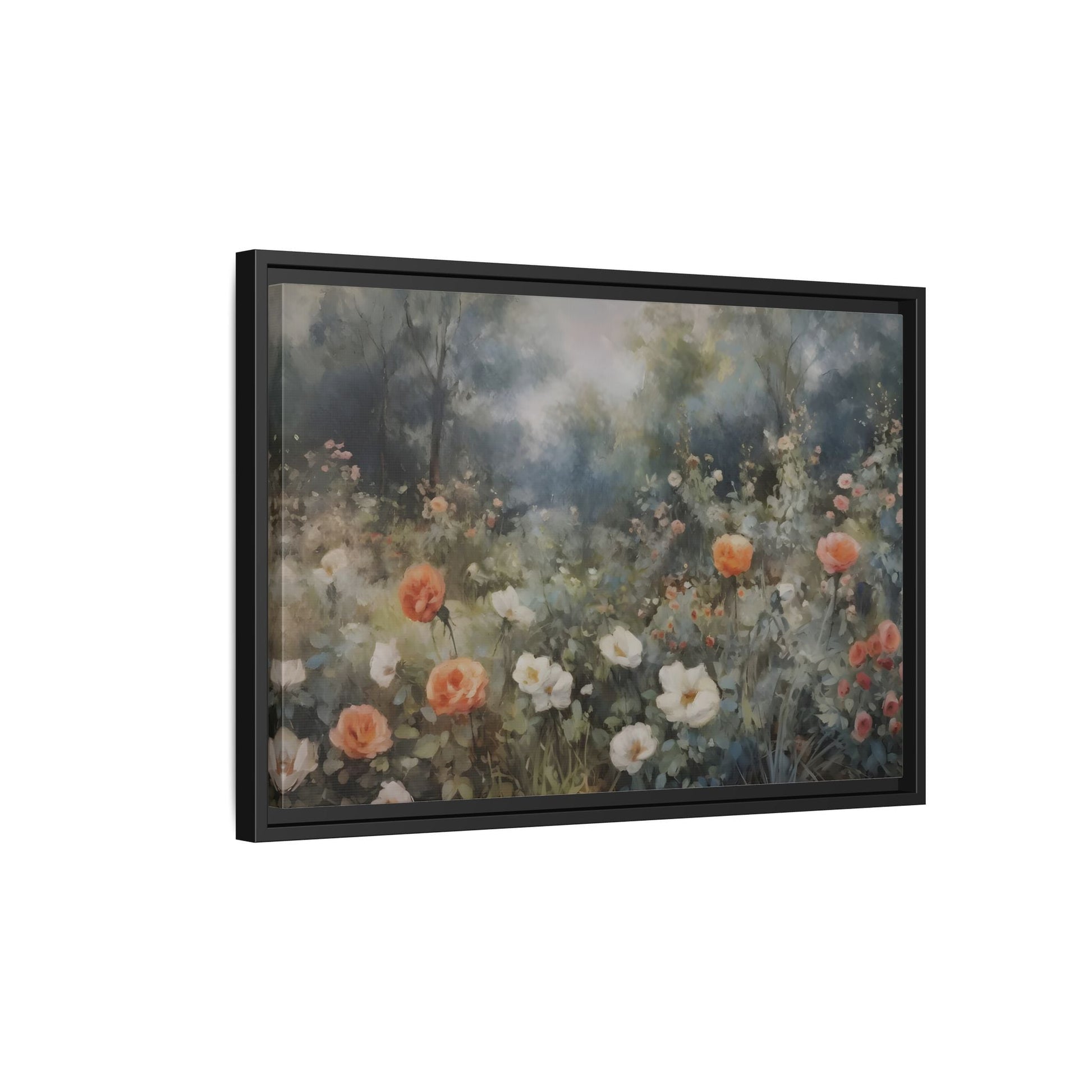 Wildflower Field Wall Art Canvas Print, Nature Framed Large Floral Prints