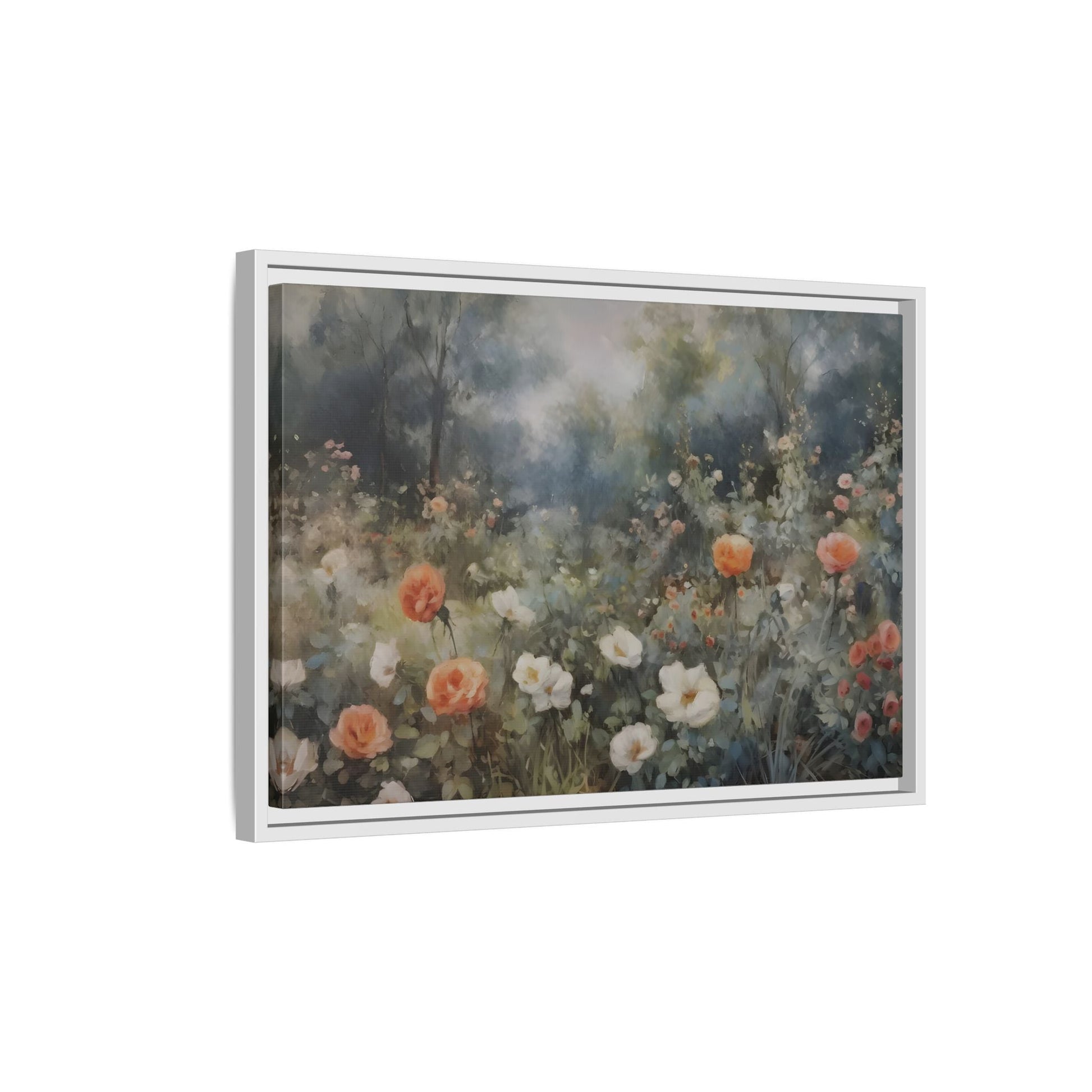 Wildflower Field Wall Art Canvas Print, Nature Framed Large Floral Prints