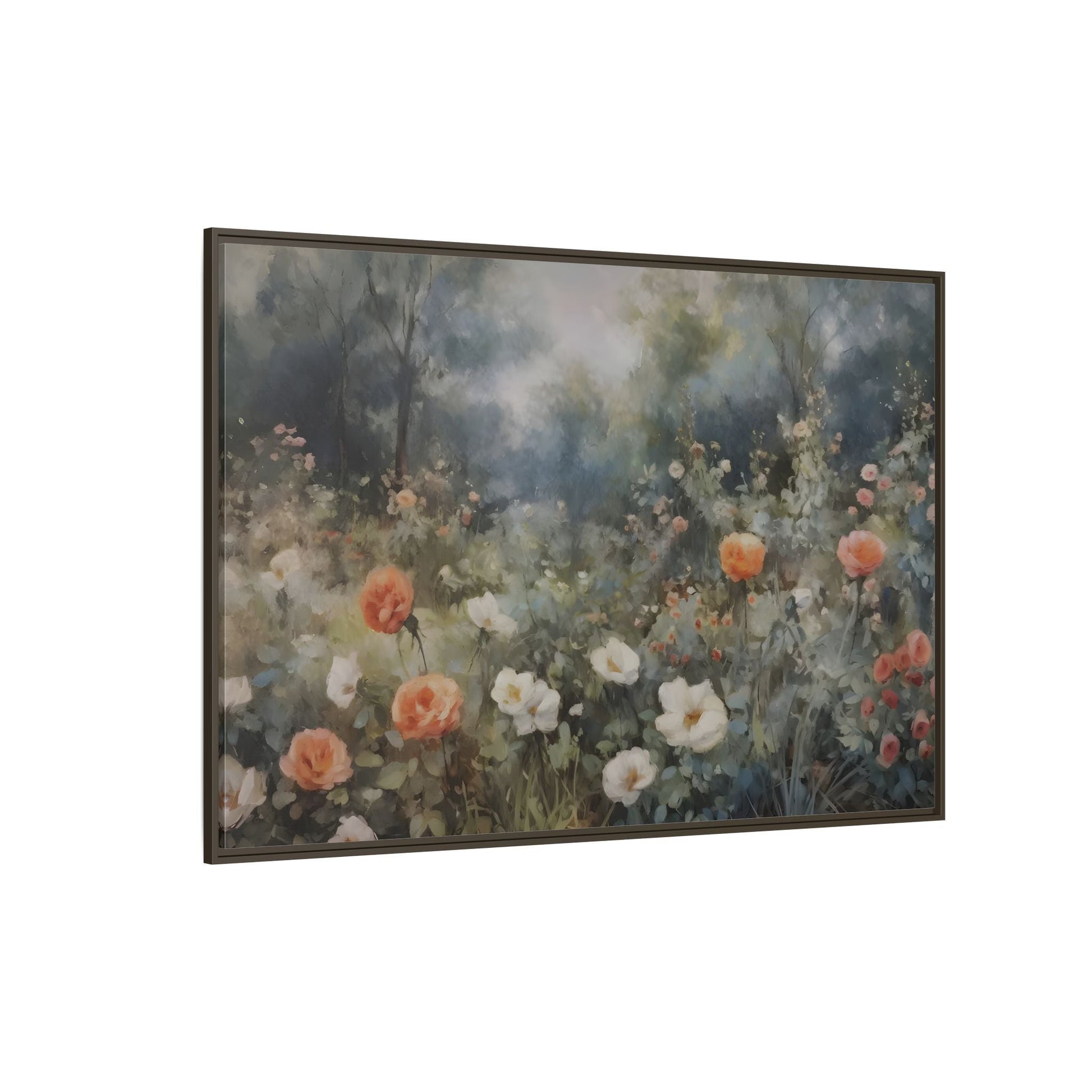 Wildflower Field Wall Art Canvas Print, Nature Framed Large Floral Prints