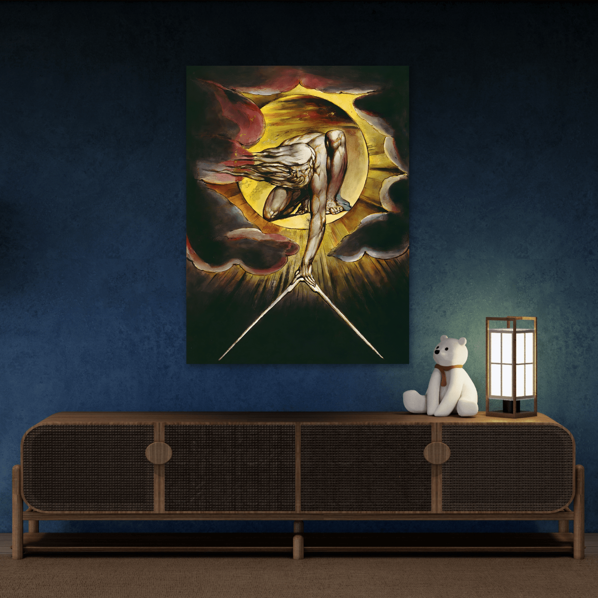 William Blake Ancient of Days - Canvas Wall Art Painting Print