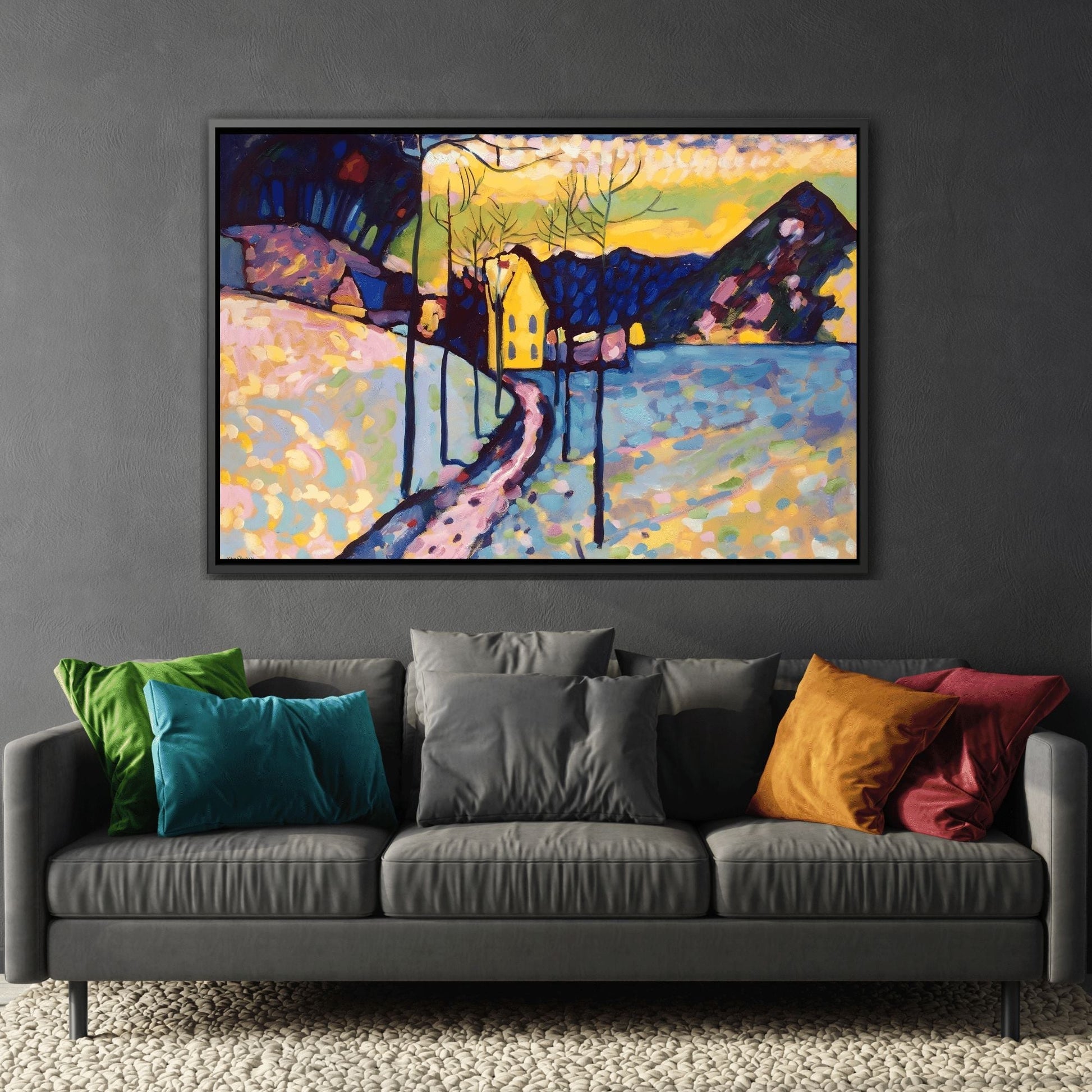 Winter Landscape Canvas Wall Art Print - Modern Abstract Prints for Home or Office by Kandinsky