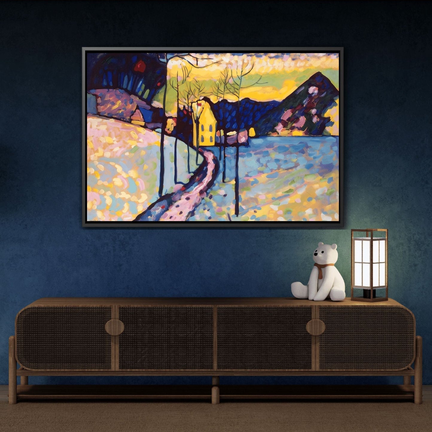 Winter Landscape Canvas Wall Art Print - Modern Abstract Prints for Home or Office by Kandinsky