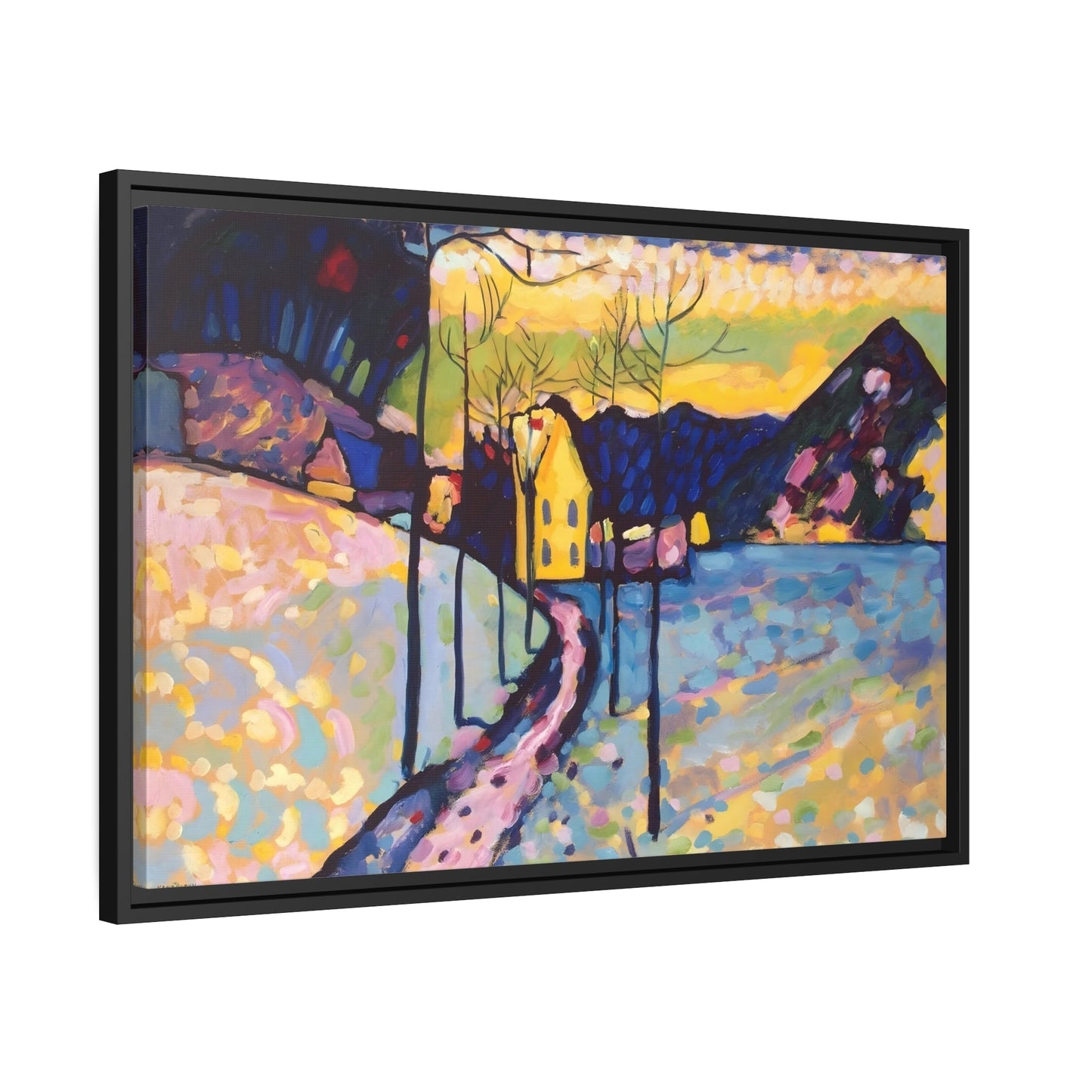 Winter Landscape Canvas Wall Art Print - Modern Abstract Prints for Home or Office by Kandinsky