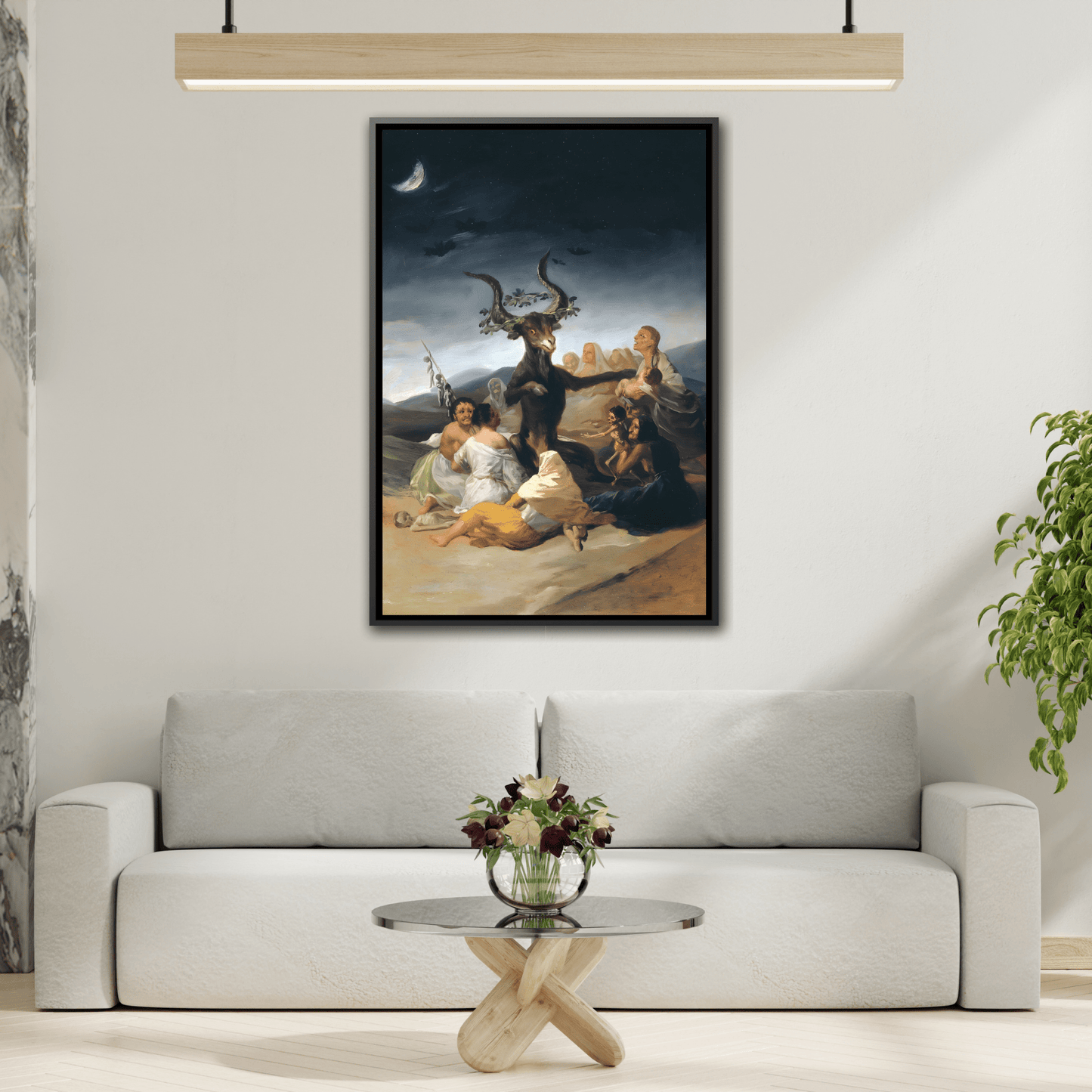Witches Of Sabbath Goya Framed Large Canvas Wall Art Prints