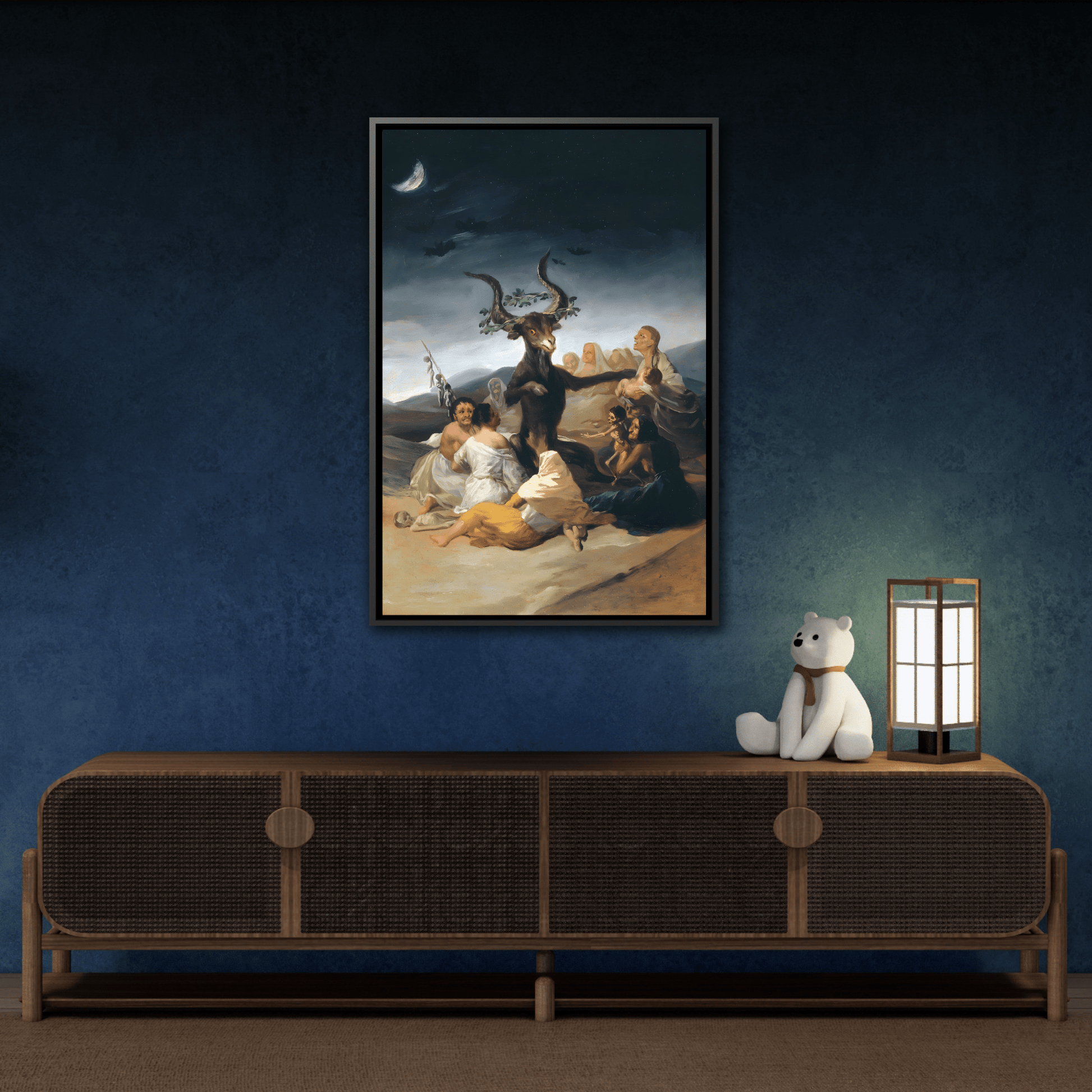 Witches Of Sabbath Goya Framed Large Canvas Wall Art Prints
