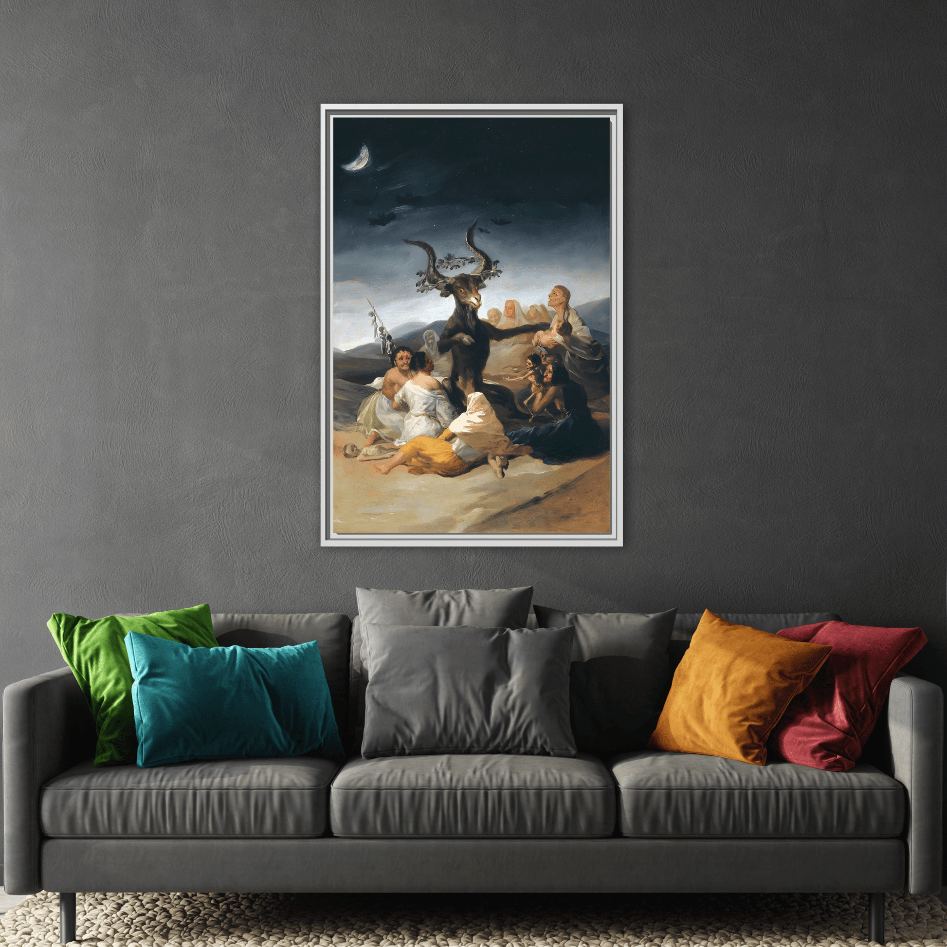 Witches Of Sabbath Goya Framed Large Canvas Wall Art Prints