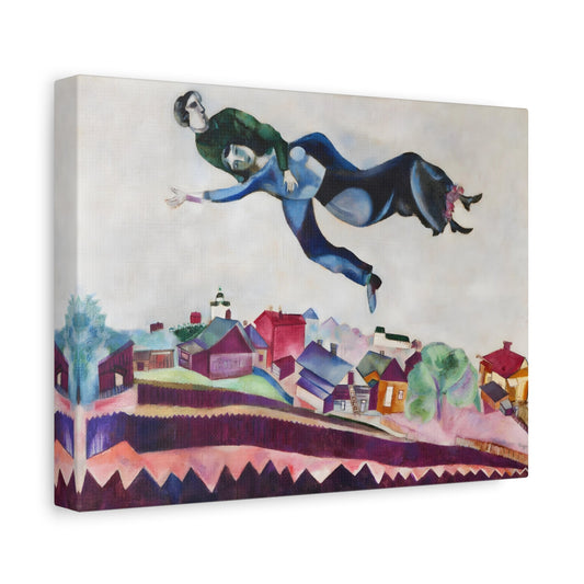 Above the City Canvas Print - Famous Chagall Wall Art Painting - YesArtYes