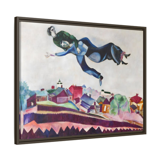 Above the City Canvas Print - Wall Art by Chagall in Exclusive Frame - YesArtYes
