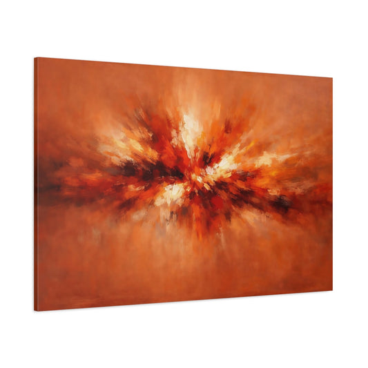 Main Mockup. Abstract Abstract Burst Orange Abstract shown as stretched canvas wall art