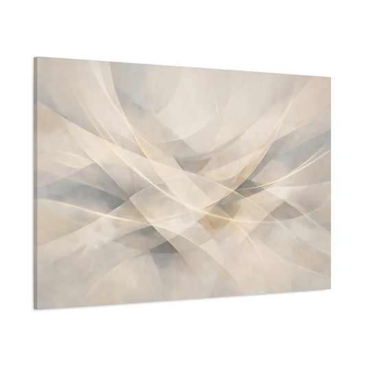 Main Mockup. Abstract Abstract Curves Beige Gray Abstract shown as stretched canvas wall art
