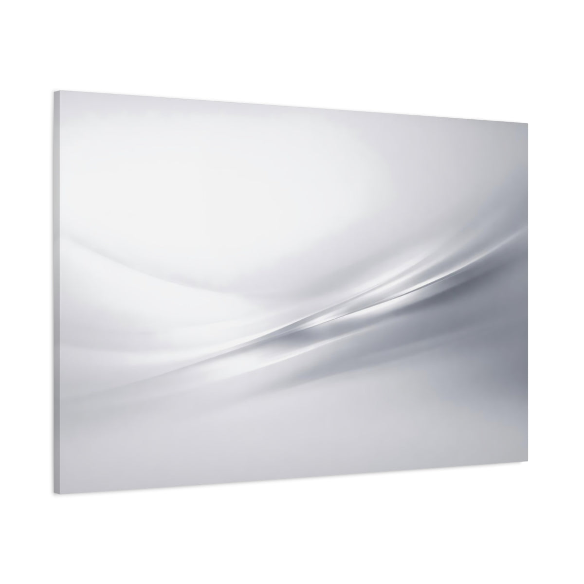 Main Mockup. Abstract Abstract Curves Grey And White shown as stretched canvas wall art