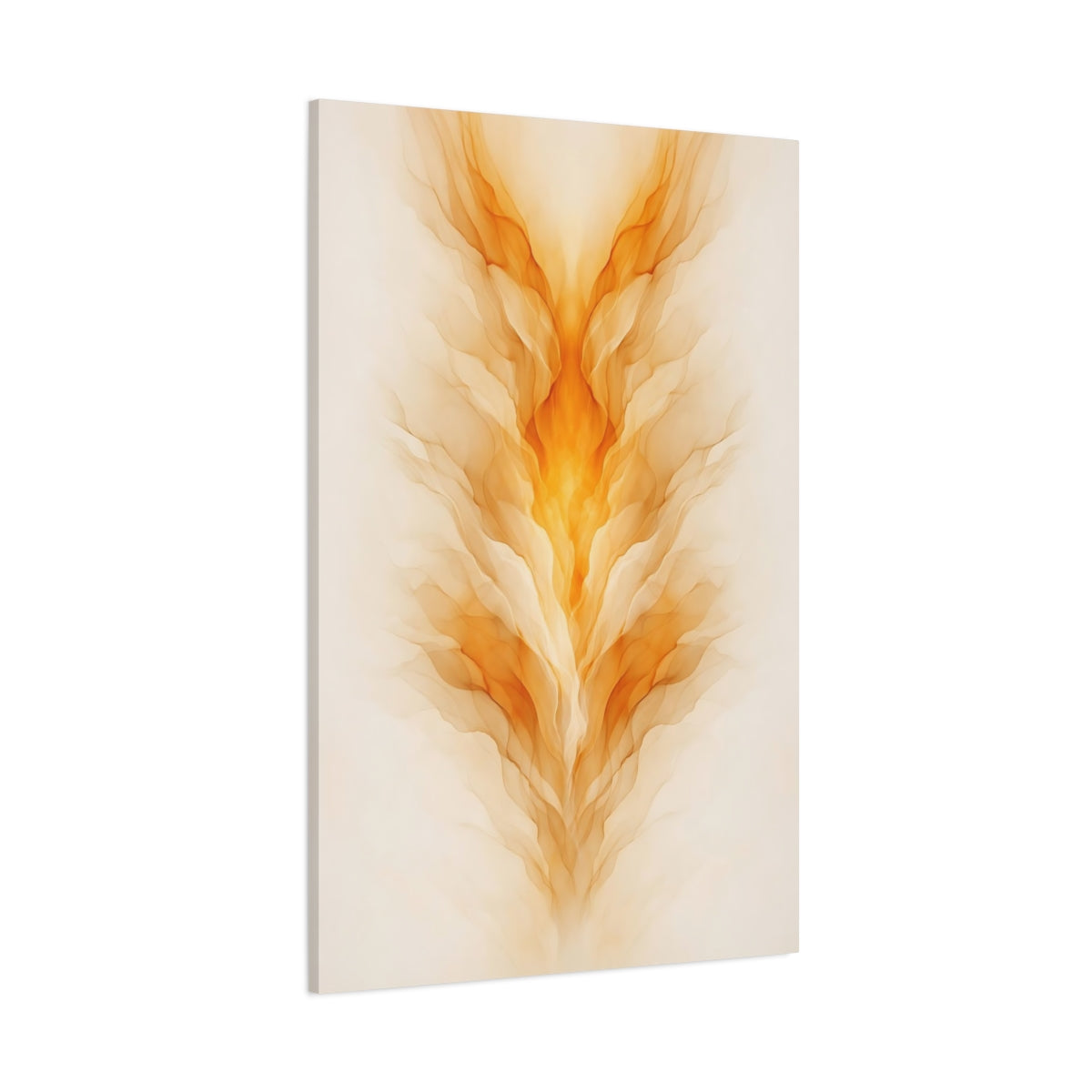 Main Mockup. Abstract Abstract Flame Orange Abstract shown as stretched canvas wall art