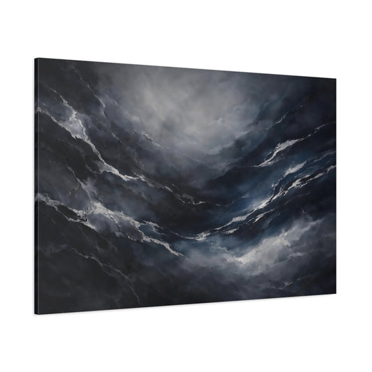 Main Mockup. Abstract Abstract Flow Dark Abstract shown as stretched canvas wall art