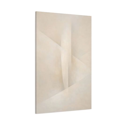 Main Mockup. Abstract Abstract Forms Cream And Beige shown as stretched canvas wall art