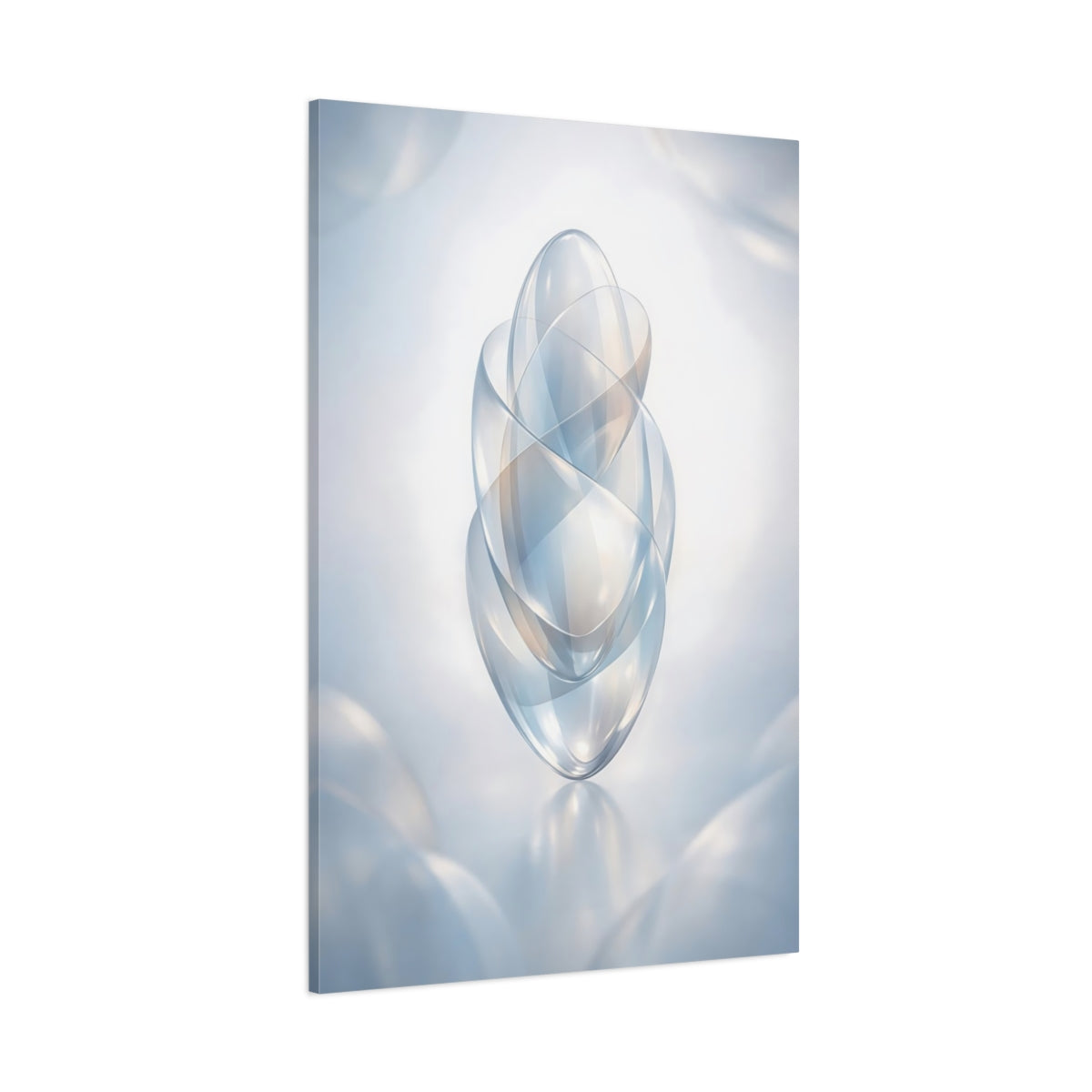 Main Mockup. Abstract Abstract Forms Light Blue Abstract shown as stretched canvas wall art
