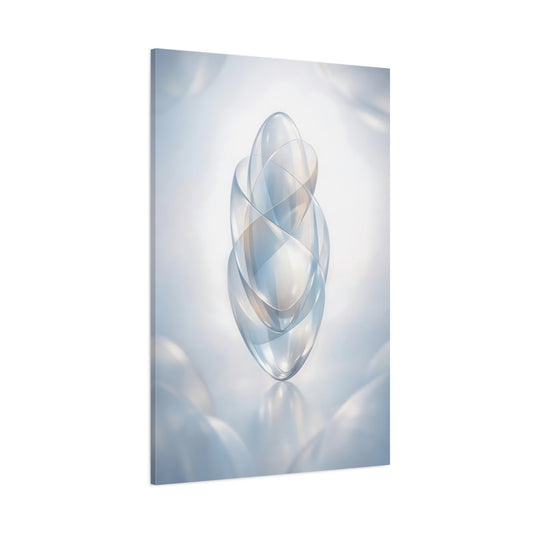 Main Mockup. Abstract Abstract Forms Light Blue Abstract shown as stretched canvas wall art