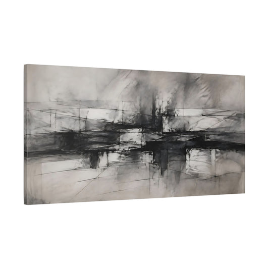 Main Mockup. Abstract Abstract Forms Monochrome Abstract shown as stretched canvas wall art