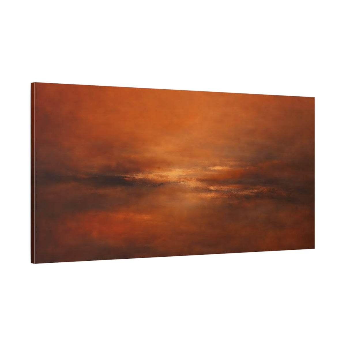 Main Mockup. Abstract Abstract Horizon Warm Abstract shown as stretched canvas wall art