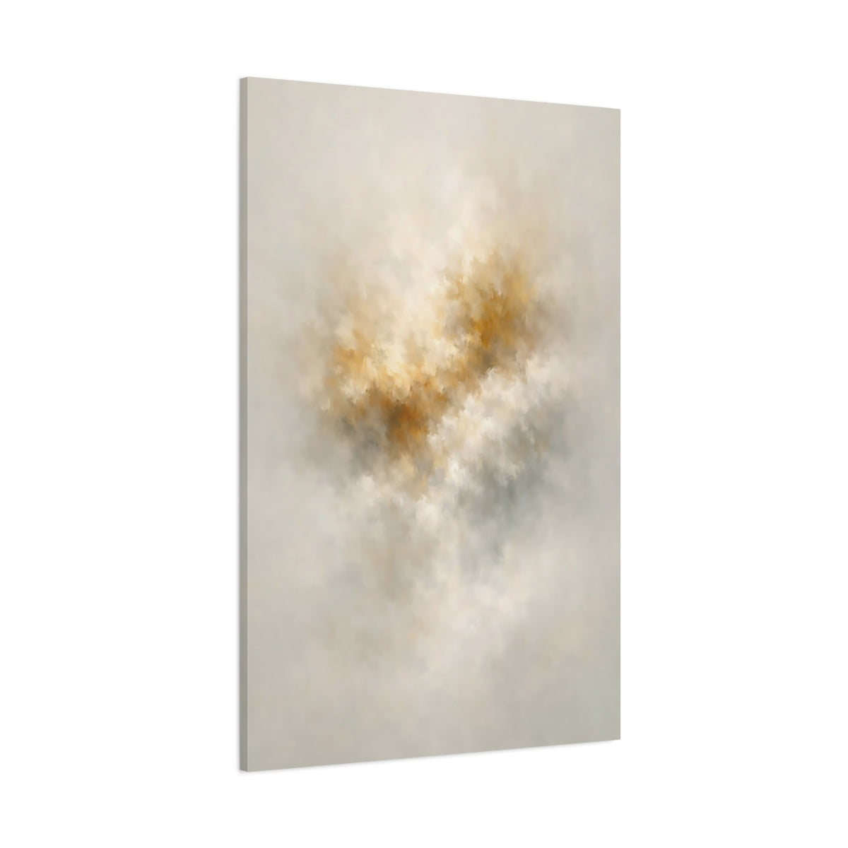 Abstract Abstract Hues Neutral Gold shown as stretched canvas wall art