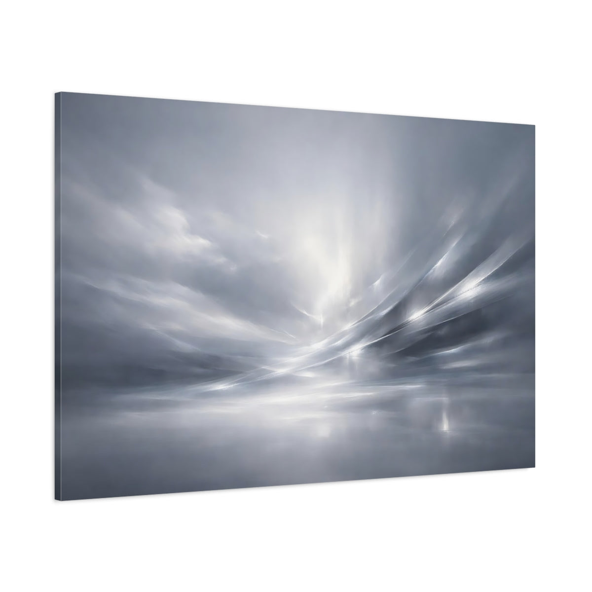 Main Mockup. Abstract Abstract Light Monochrome Abstract shown as stretched canvas wall art