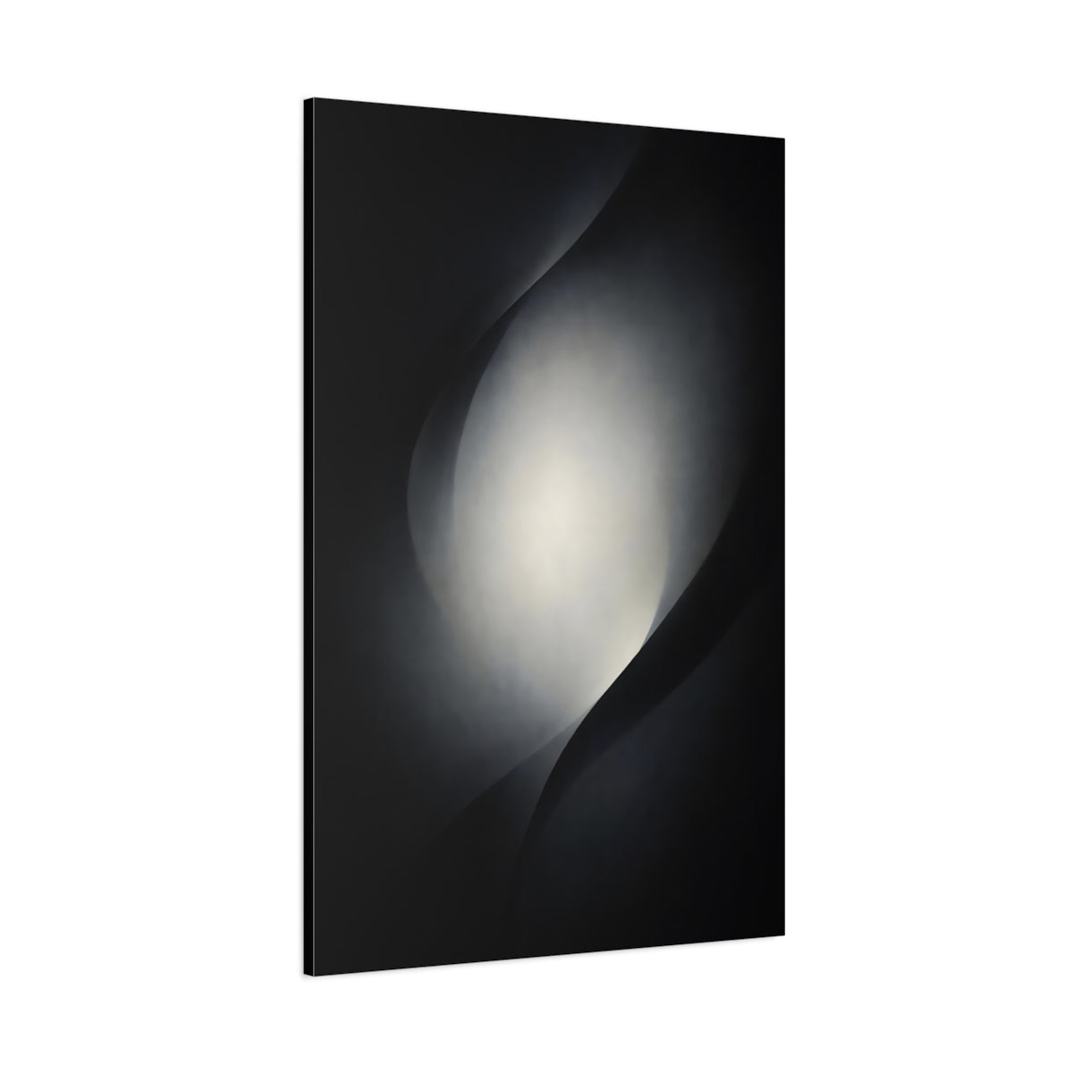 Abstract Abstract Light Monochrome Curves shown as stretched canvas wall art