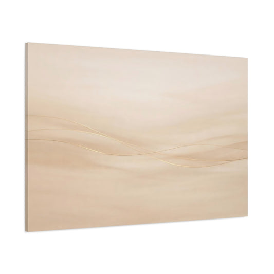Main Mockup. Abstract Abstract Lines Neutral Gold Abstract shown as stretched canvas wall art