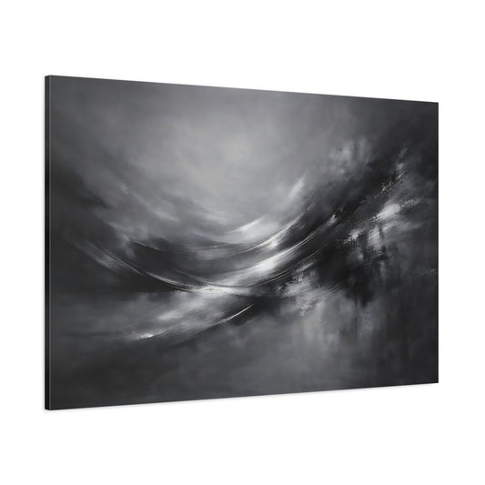 Main Mockup. Abstract Abstract Motion Monochrome Abstract shown as stretched canvas wall art