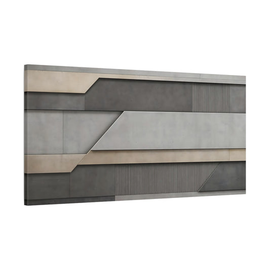 Main Mockup. Abstract Abstract Pattern Grey And Beige Abstract shown as stretched canvas wall art