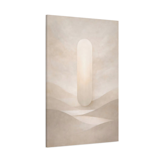 Abstract Abstract Pillar Beige Abstract shown as stretched canvas wall art